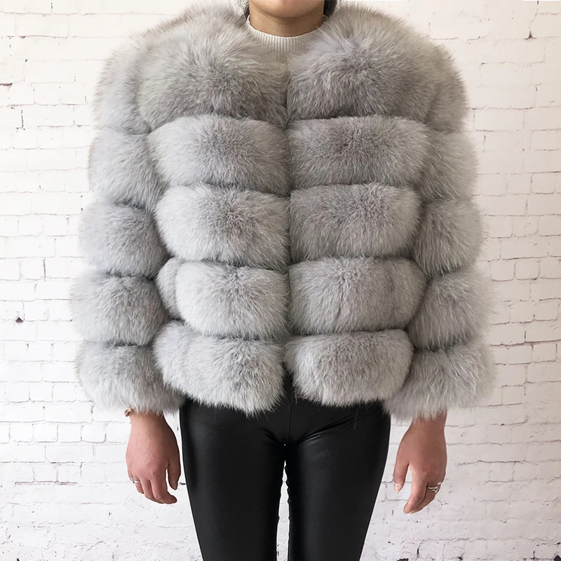 2026 New Style Real Fur Coat 100% Natural Fur Jacket Female Winter Warm Leather Fox Fur Coat High Quality Fur Vest
