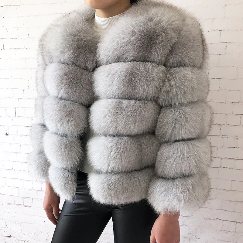 2026 New Style Real Fur Coat 100% Natural Fur Jacket Female Winter Warm Leather Fox Fur Coat High Quality Fur Vest
