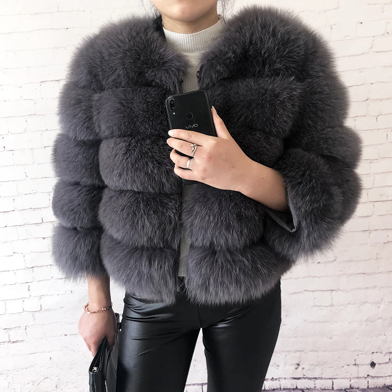 2026 New Style Real Fur Coat 100% Natural Fur Jacket Female Winter Warm Leather Fox Fur Coat High Quality Fur Vest
