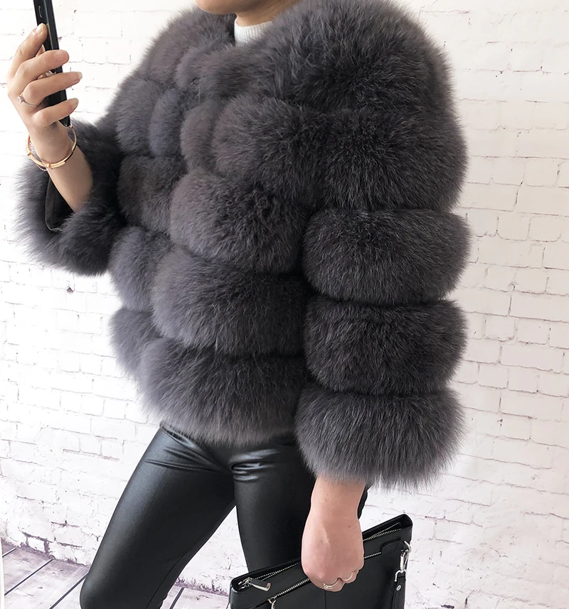 2026 New Style Real Fur Coat 100% Natural Fur Jacket Female Winter Warm Leather Fox Fur Coat High Quality Fur Vest