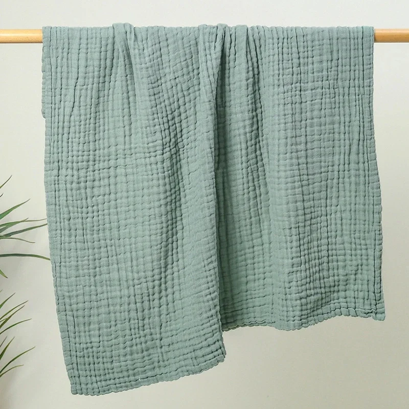 Simple Muslin Summer Blanket 100% Cotton Breathable Skin-friendly Lightweight Bed Blanket 6 Layer Couch Sofa Blankets for Throw