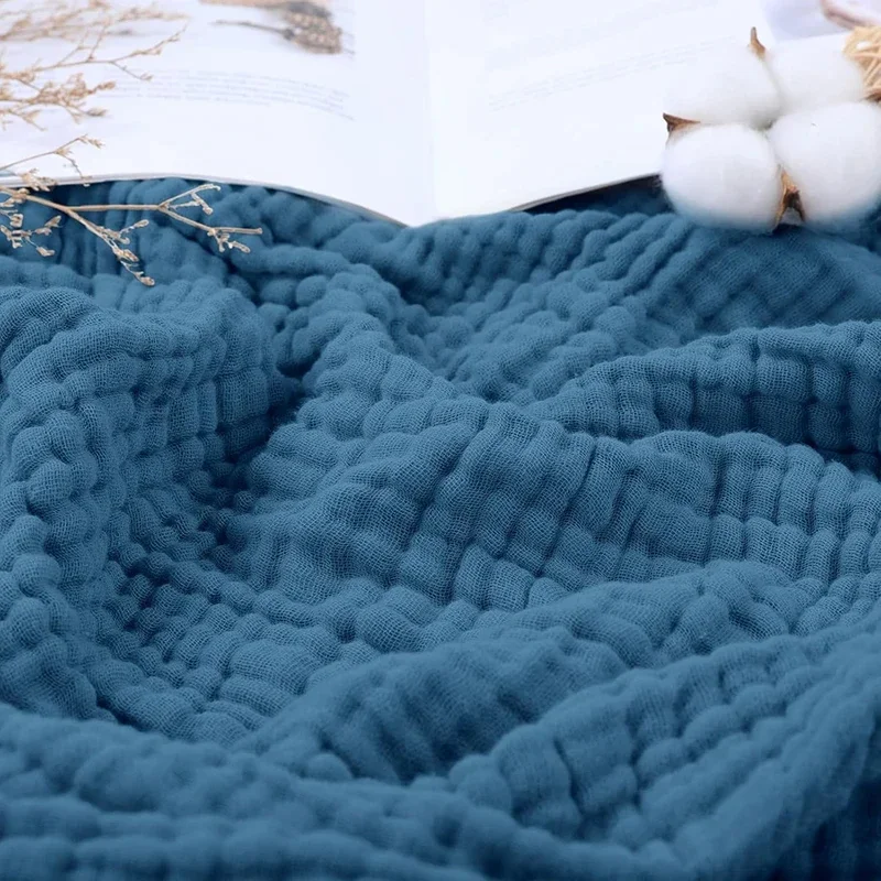 Simple Muslin Summer Blanket 100% Cotton Breathable Skin-friendly Lightweight Bed Blanket 6 Layer Couch Sofa Blankets for Throw