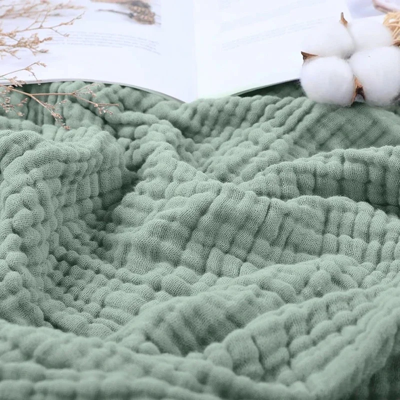Simple Muslin Summer Blanket 100% Cotton Breathable Skin-friendly Lightweight Bed Blanket 6 Layer Couch Sofa Blankets for Throw