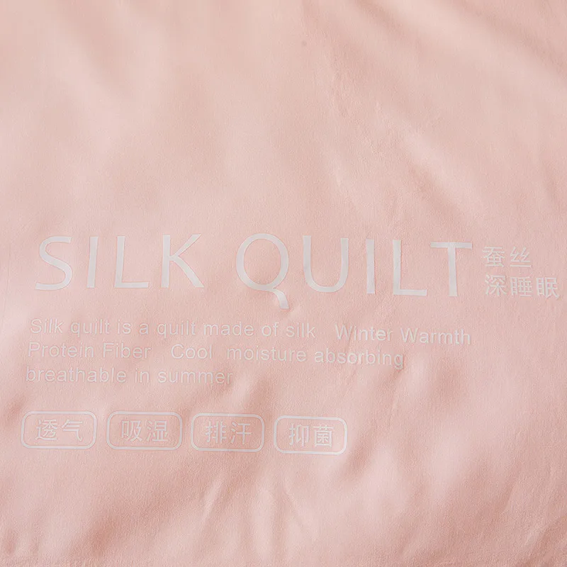 Natural Silk Quilt 100% Mulberry Silk Luxury Soft Quilts for All Season Temperature Control Comforter Reversible Bed Blanket