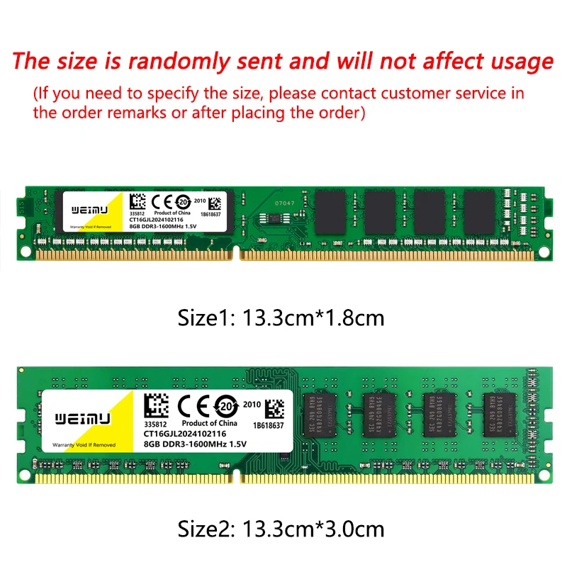 DDR3 4GB 8GB Desktop Memoria Ram 1066 1333 1600 1866Mhz PC3 1.5V 8500 10600 12800 240Pin Non-ECC DIMM Memory Ram For Intel & AMD