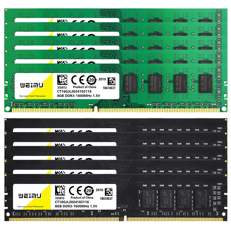 DDR3 4GB 8GB Desktop Memoria Ram 1066 1333 1600 1866Mhz PC3 1.5V 8500 10600 12800 240Pin Non-ECC DIMM Memory Ram For Intel & AMD