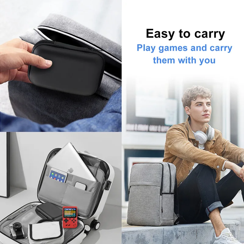 For R36S/GB300/FC/RG35XX Handheld Game Console Carrying Case Storage Bag Travel Retro Mini Game Player Portable Protective Box
