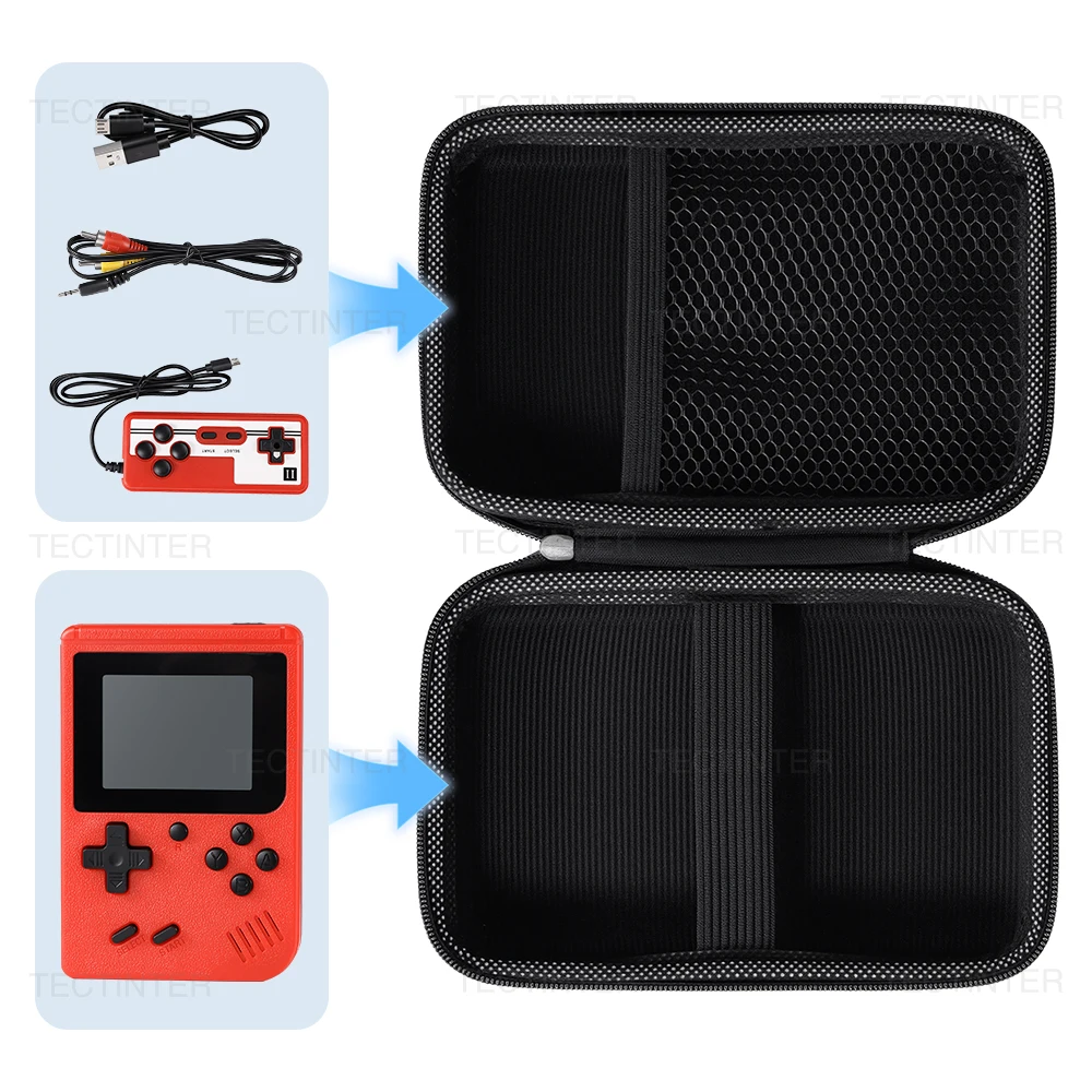 For R36S/GB300/FC/RG35XX Handheld Game Console Carrying Case Storage Bag Travel Retro Mini Game Player Portable Protective Box