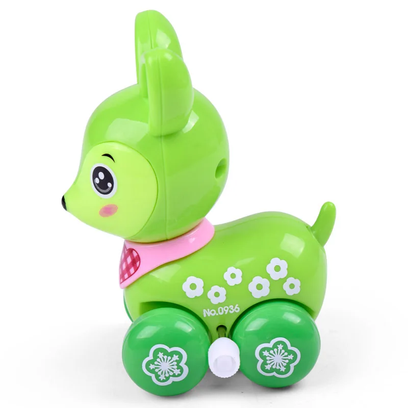 NEW Cute Cartoon Animal Deer Wind Up Toys Colorful Clockwork Spring Newborn Toys Running Toy for Gifts