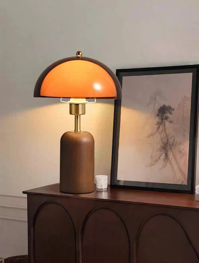 Japanese Metal Acrylic Wooden Luxury LED Decoration Table Lamp Desk Light For Living Room Bedroom Study Lighting Fixtures