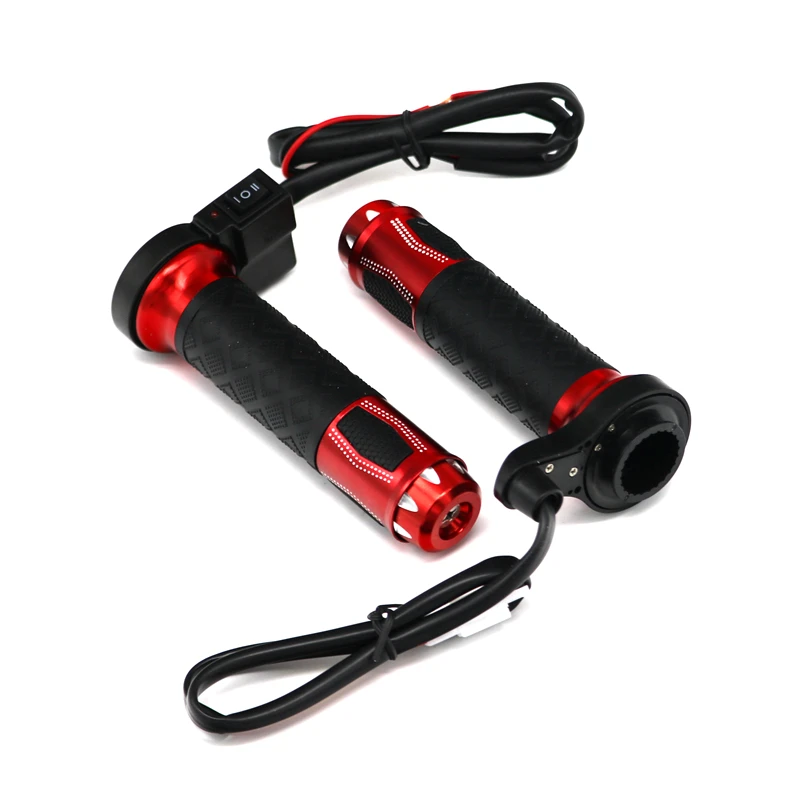 LMoDri Motorcycle Hot Grip Motorbike ATV Scooter Electric Heated Grips 22mm 7/8" Handlebar Hand Warmer Aluminum 12V