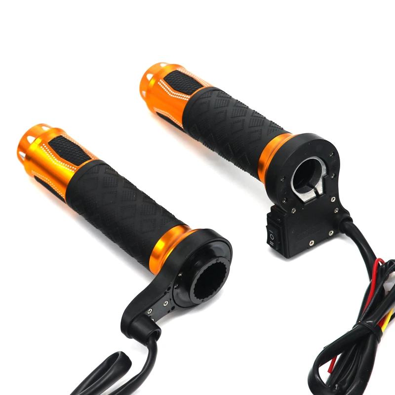 LMoDri Motorcycle Hot Grip Motorbike ATV Scooter Electric Heated Grips 22mm 7/8" Handlebar Hand Warmer Aluminum 12V