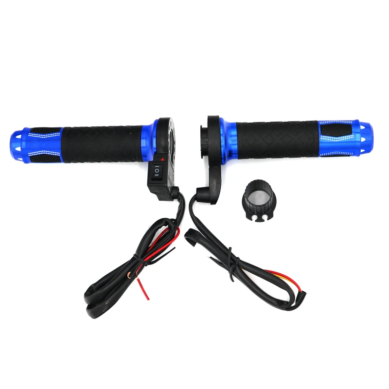 LMoDri Motorcycle Hot Grip Motorbike ATV Scooter Electric Heated Grips 22mm 7/8" Handlebar Hand Warmer Aluminum 12V