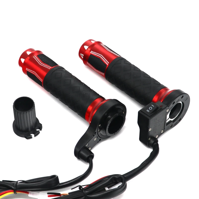 LMoDri Motorcycle Hot Grip Motorbike ATV Scooter Electric Heated Grips 22mm 7/8" Handlebar Hand Warmer Aluminum 12V