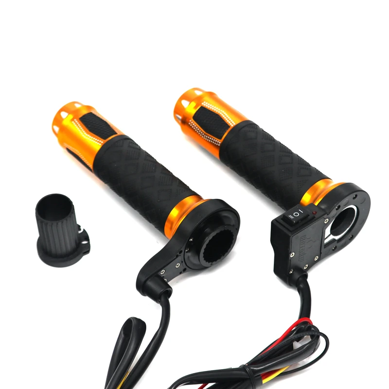 LMoDri Motorcycle Hot Grip Motorbike ATV Scooter Electric Heated Grips 22mm 7/8" Handlebar Hand Warmer Aluminum 12V