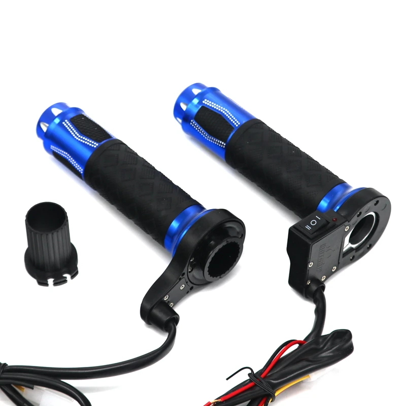 LMoDri Motorcycle Hot Grip Motorbike ATV Scooter Electric Heated Grips 22mm 7/8" Handlebar Hand Warmer Aluminum 12V