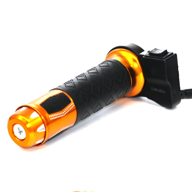 LMoDri Motorcycle Hot Grip Motorbike ATV Scooter Electric Heated Grips 22mm 7/8" Handlebar Hand Warmer Aluminum 12V