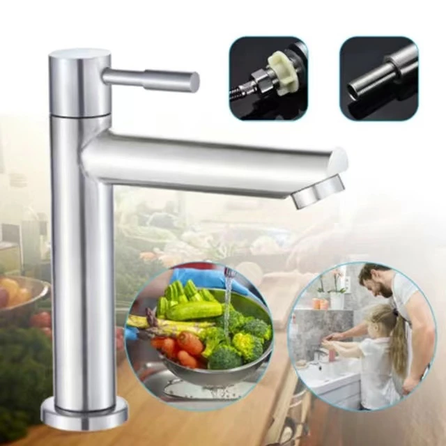 Torneira para Lavabo Banheiro Alavanca Única Premium Água Fria e Quente, Instalação Simples