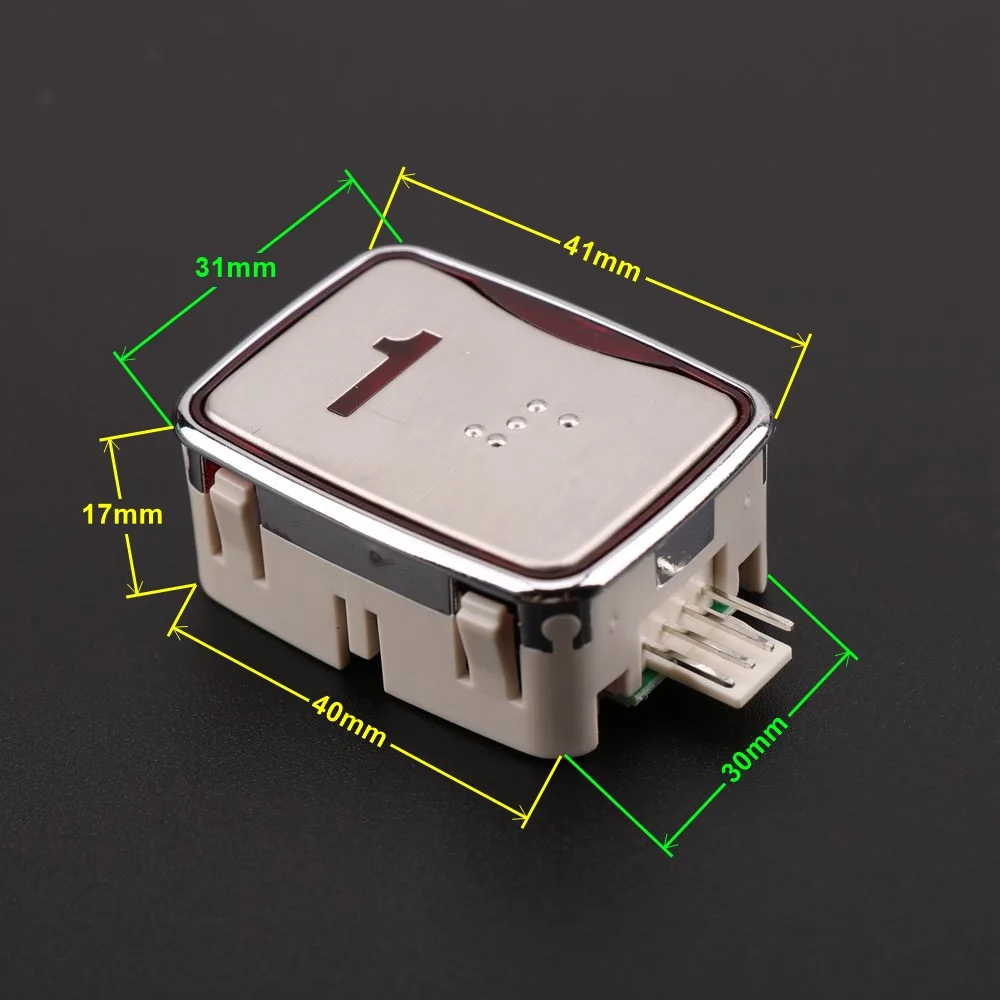 1PCS Applicable to SIGMA Elevator button MTD265 Direction keys Opening closing doors numeral key Voltage DC24V Red color light