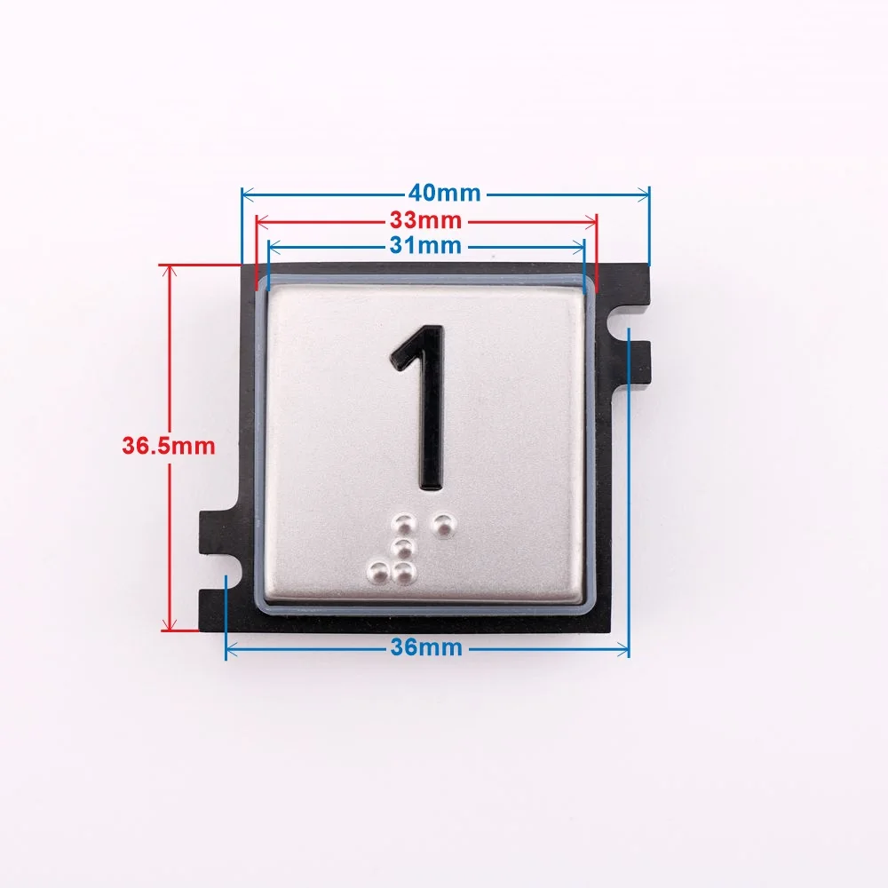 1PCS Applicable to Elevator button 3300 3600 5500 5200 numeral key Direction keys Without button board With Braille