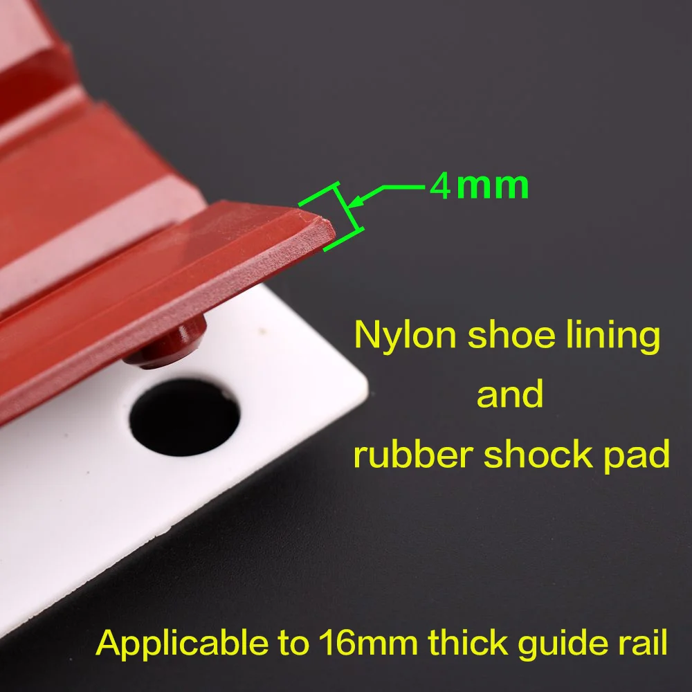1PCS Applicable to Elevator3300 3600 5200 5500 Elevator Sliding Guide Shoe Lining length100mm guide rail thickness16mm