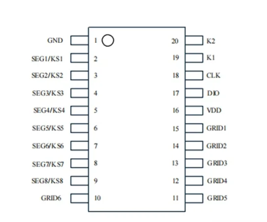 1-2Pcs VK16K33 0.54 Inch 4 Bit Meter Digital Tube Module LED Display IIC I2C Control 3.3V 5V for Arduino Red Green Orange TM1637