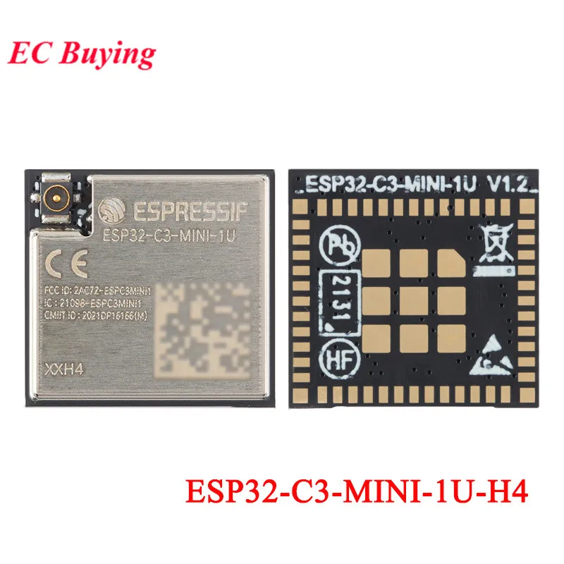 10pcs/1pc ESP32-C3-MINI-1 ESP32-C3-MINI-1U N4 ESP32-C3 Dual-mode 2.4GHz WiFi Bluetooth-compat BLE 5.0 4MB Flash Wireless Module