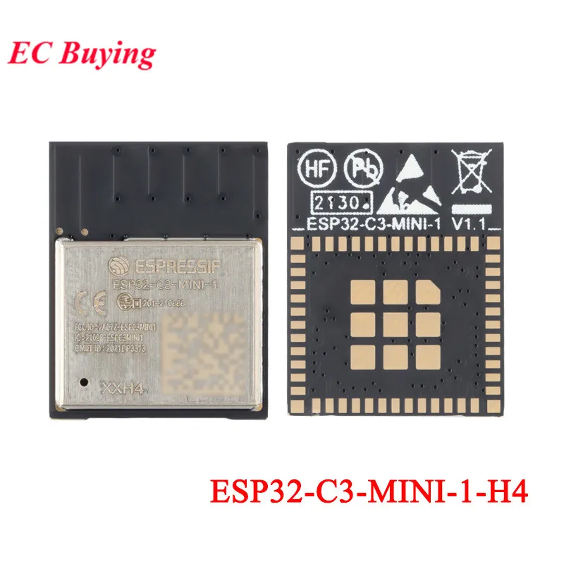 10pcs/1pc ESP32-C3-MINI-1 ESP32-C3-MINI-1U N4 ESP32-C3 Dual-mode 2.4GHz WiFi Bluetooth-compat BLE 5.0 4MB Flash Wireless Module