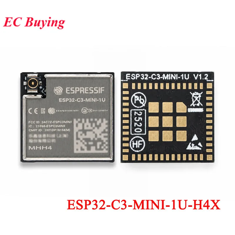 10pcs/1pc ESP32-C3-MINI-1 ESP32-C3-MINI-1U N4 ESP32-C3 Dual-mode 2.4GHz WiFi Bluetooth-compat BLE 5.0 4MB Flash Wireless Module