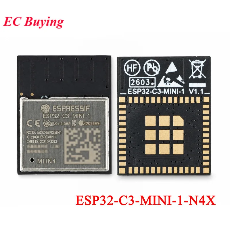 10pcs/1pc ESP32-C3-MINI-1 ESP32-C3-MINI-1U N4 ESP32-C3 Dual-mode 2.4GHz WiFi Bluetooth-compat BLE 5.0 4MB Flash Wireless Module