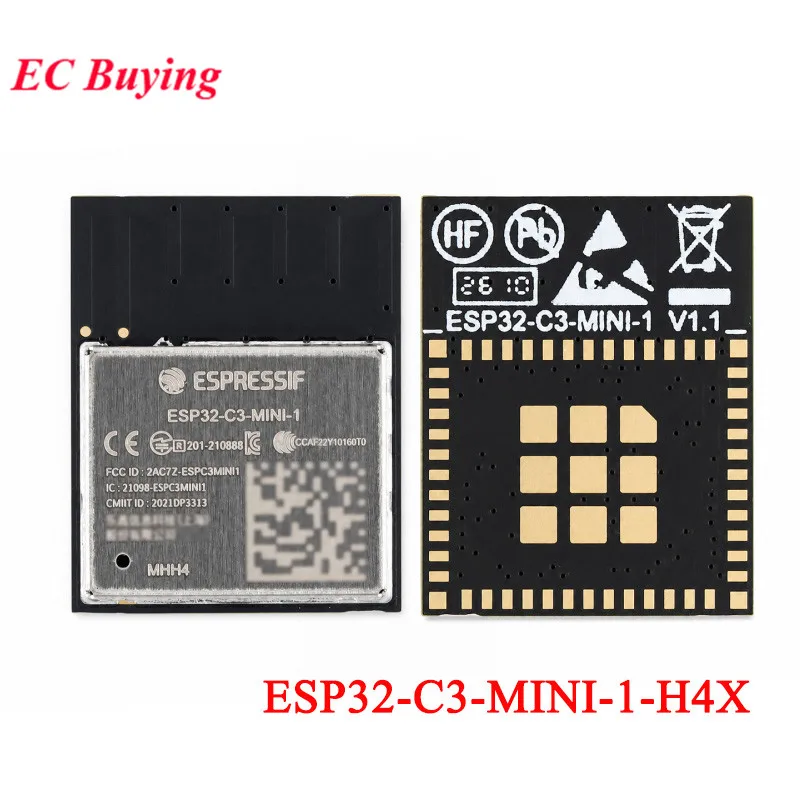 10pcs/1pc ESP32-C3-MINI-1 ESP32-C3-MINI-1U N4 ESP32-C3 Dual-mode 2.4GHz WiFi Bluetooth-compat BLE 5.0 4MB Flash Wireless Module