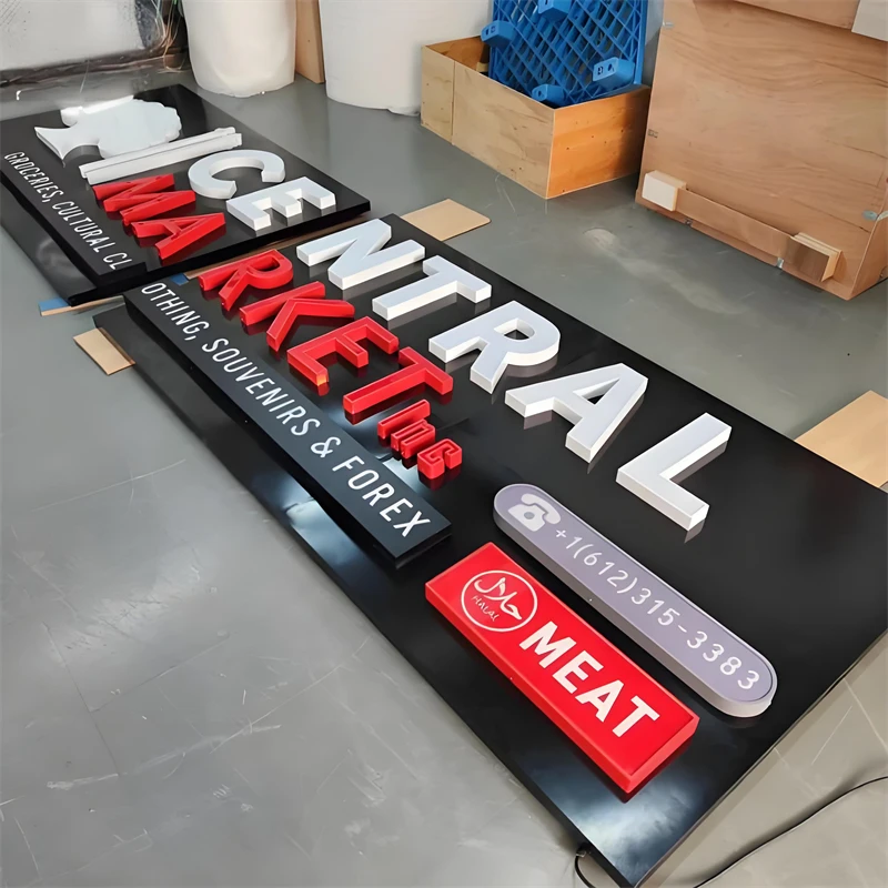 Custom 3D Facelit Channel Letter Signs LED Letters for Wall Decor Outdoor Advertising Business LED Logo Signs