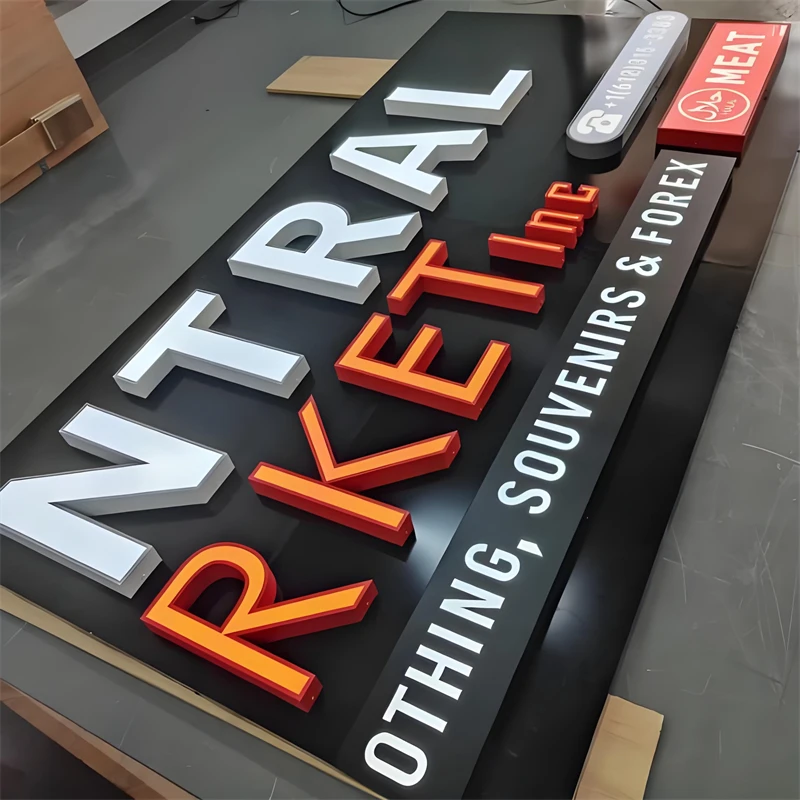 Custom 3D Facelit Channel Letter Signs LED Letters for Wall Decor Outdoor Advertising Business LED Logo Signs