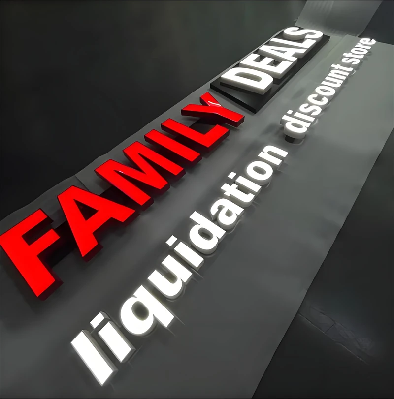Custom 3D Facelit Channel Letter Signs LED Letters for Wall Decor Outdoor Advertising Business LED Logo Signs