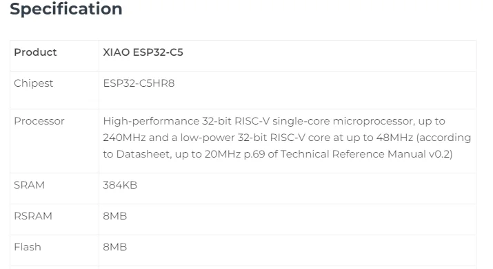 10Pcs/1pc Seeed Studio XIAO ESP32-C5 ESP32C5 2.4G/5GHz Wi-Fi 6 Bluetooth-compat BLE 5.0 Zigbee Thread Development Board Module