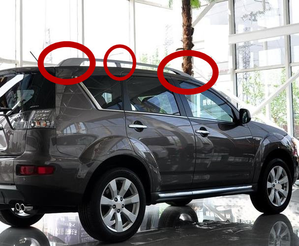 1 Piece Roof Rack Cover For Outlander EX 2007-2012 Rack Board For Airtrek Plastic Dirty Cover No Painting 7661A107