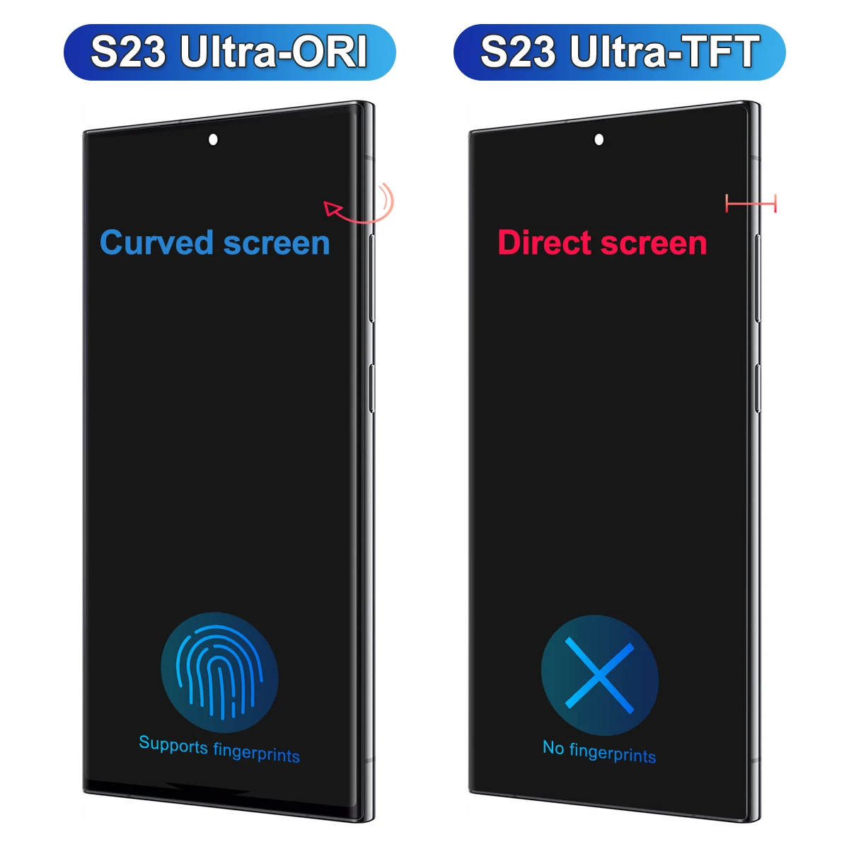 TFT Display For Samsung Galaxy S23 Ultra 5G S918B S918B/DS Display Touch Screen Digitizer with Frame for Samsung S23 Ultra
