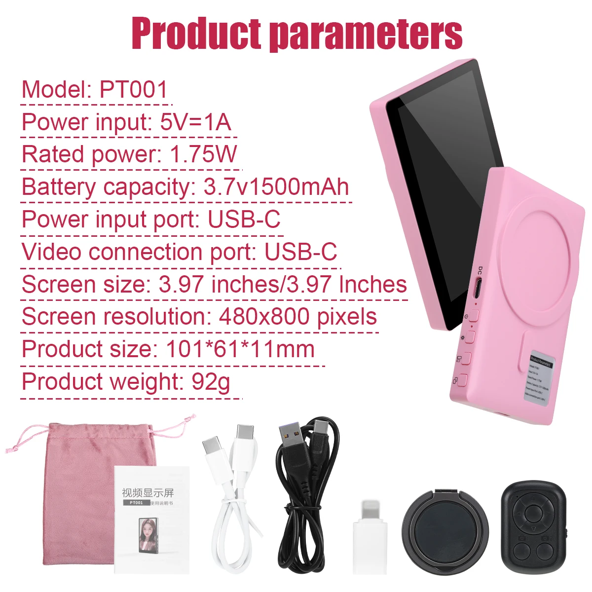 Magnetic Cell Phone Vlog Self Timer Monitor Screen Using Rear Camera Monitor For Live Streaming Creating Content Self-Timer