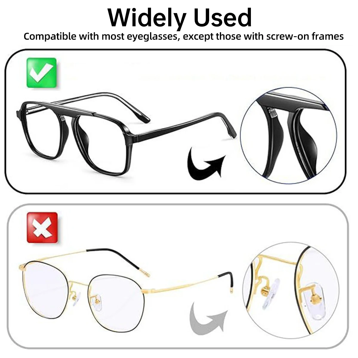 5pairs ANKNDO Nose Pads for Meta Ray-Ban Smart Glasses, Anti Slip Silicone Eyewear Cushions Adhesive Replacement for Sunglasses