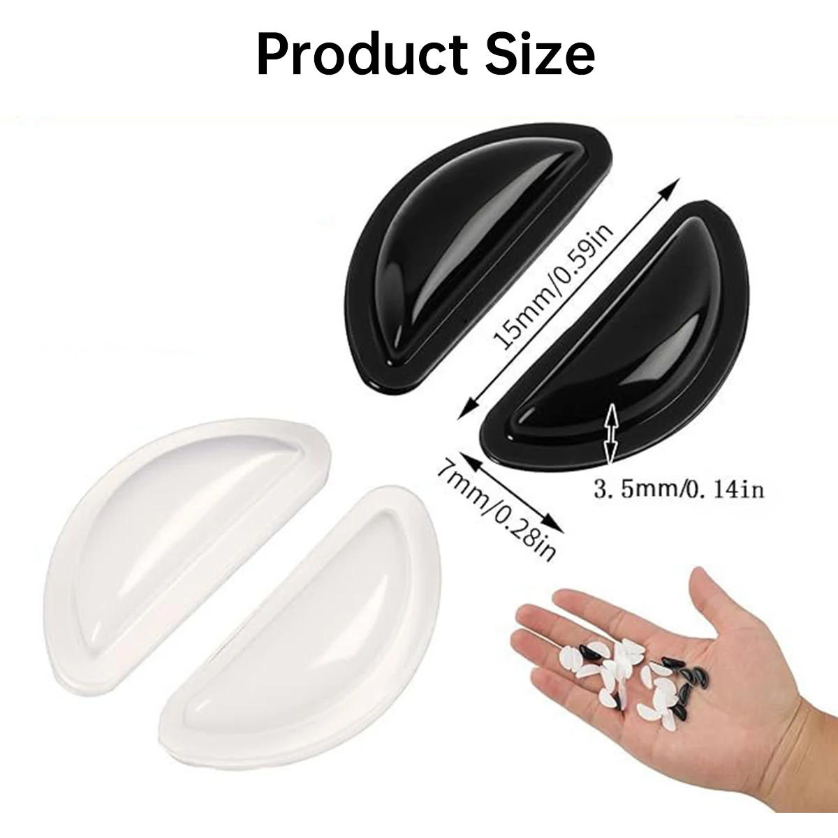 5pairs ANKNDO Nose Pads for Meta Ray-Ban Smart Glasses, Anti Slip Silicone Eyewear Cushions Adhesive Replacement for Sunglasses