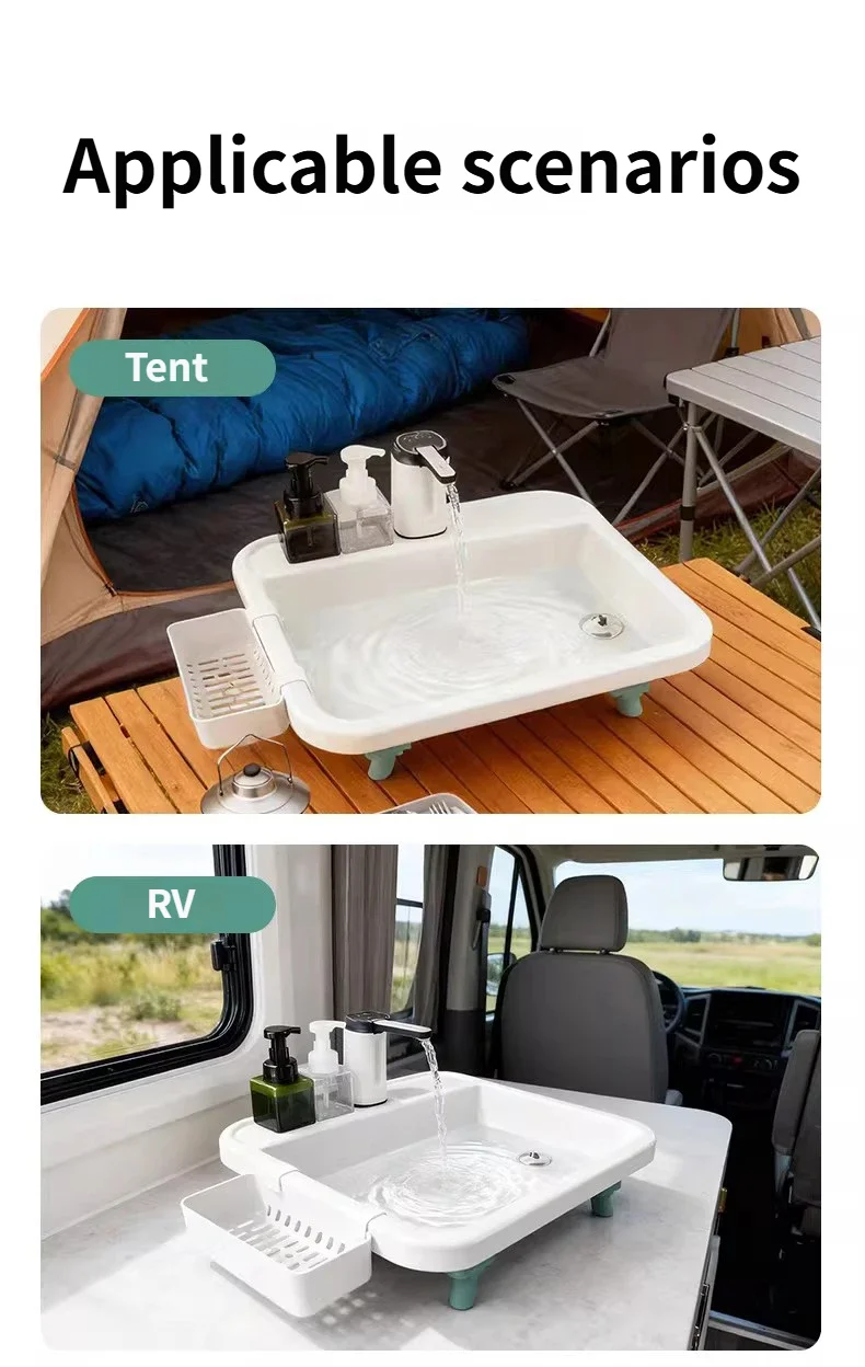 DOTWISE Outdoor Camping Sink Portable Foldable Washbasin With Electric Water Pump Suitable For Camping Travel And Family Use