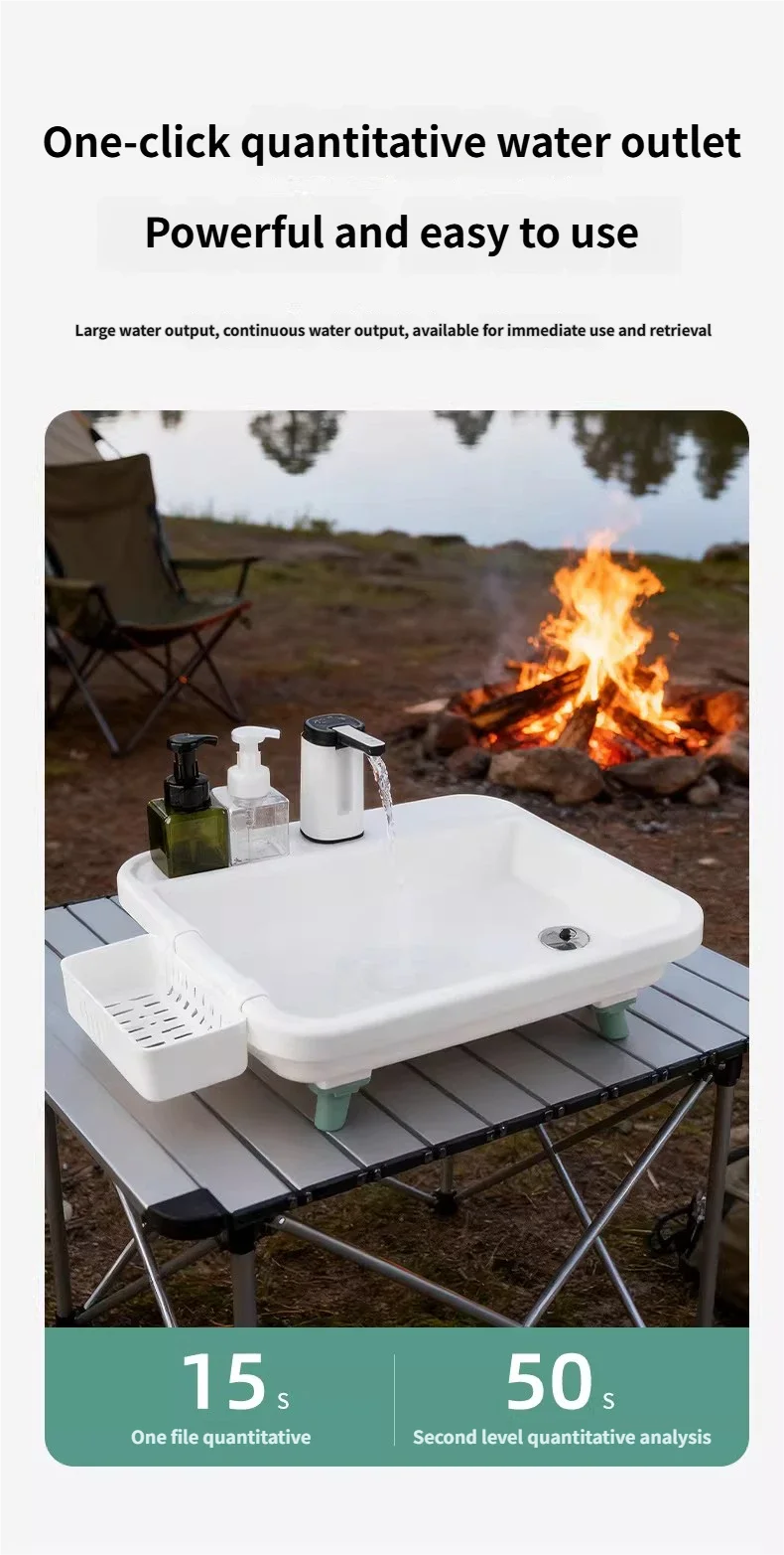 DOTWISE Outdoor Camping Sink Portable Foldable Washbasin With Electric Water Pump Suitable For Camping Travel And Family Use