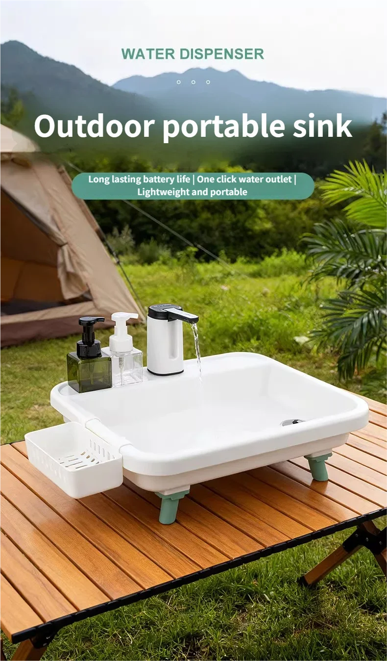 DOTWISE Outdoor Camping Sink Portable Foldable Washbasin With Electric Water Pump Suitable For Camping Travel And Family Use