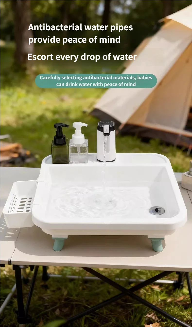 DOTWISE Outdoor Camping Sink Portable Foldable Washbasin With Electric Water Pump Suitable For Camping Travel And Family Use