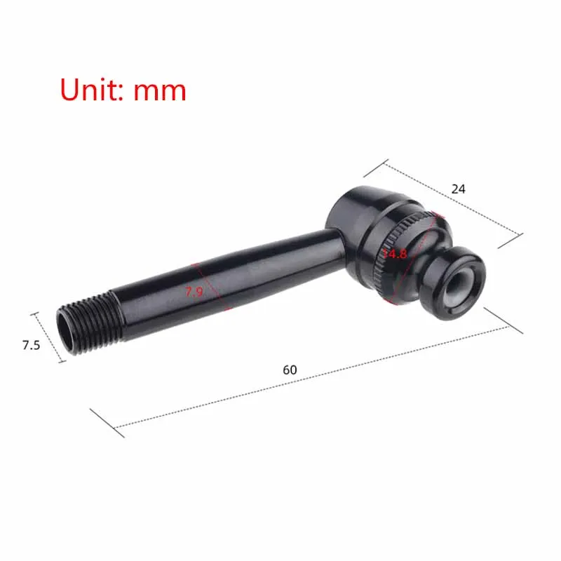 Carbon Fiber Wheel Valve Extender Aluminum Alloy Presta Schrader Compatible Inflation Adapter for Deep Dish Aero Wheels Fixed