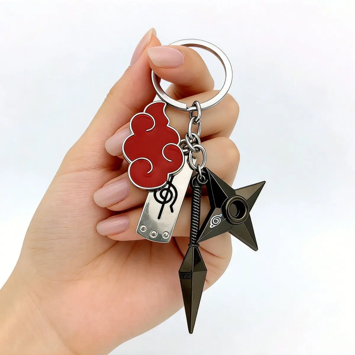 NARUTO Akatsuki Organization Cartoon Cute Metal Pendant Personalized Anime Backpack Pendant Anime Merchandise Wholesale
