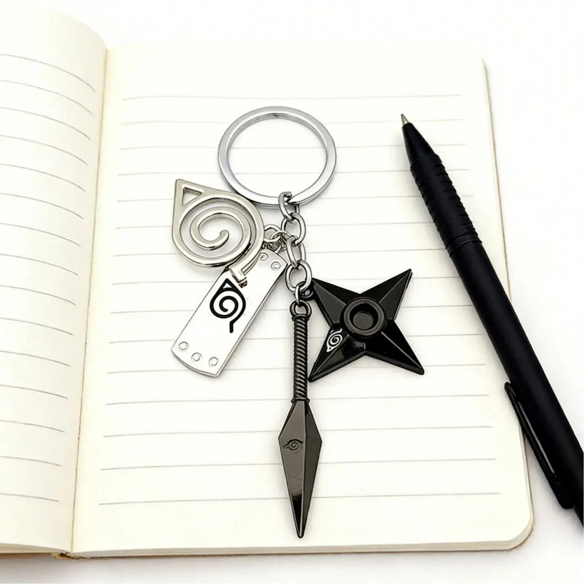 NARUTO Akatsuki Organization Cartoon Cute Metal Pendant Personalized Anime Backpack Pendant Anime Merchandise Wholesale