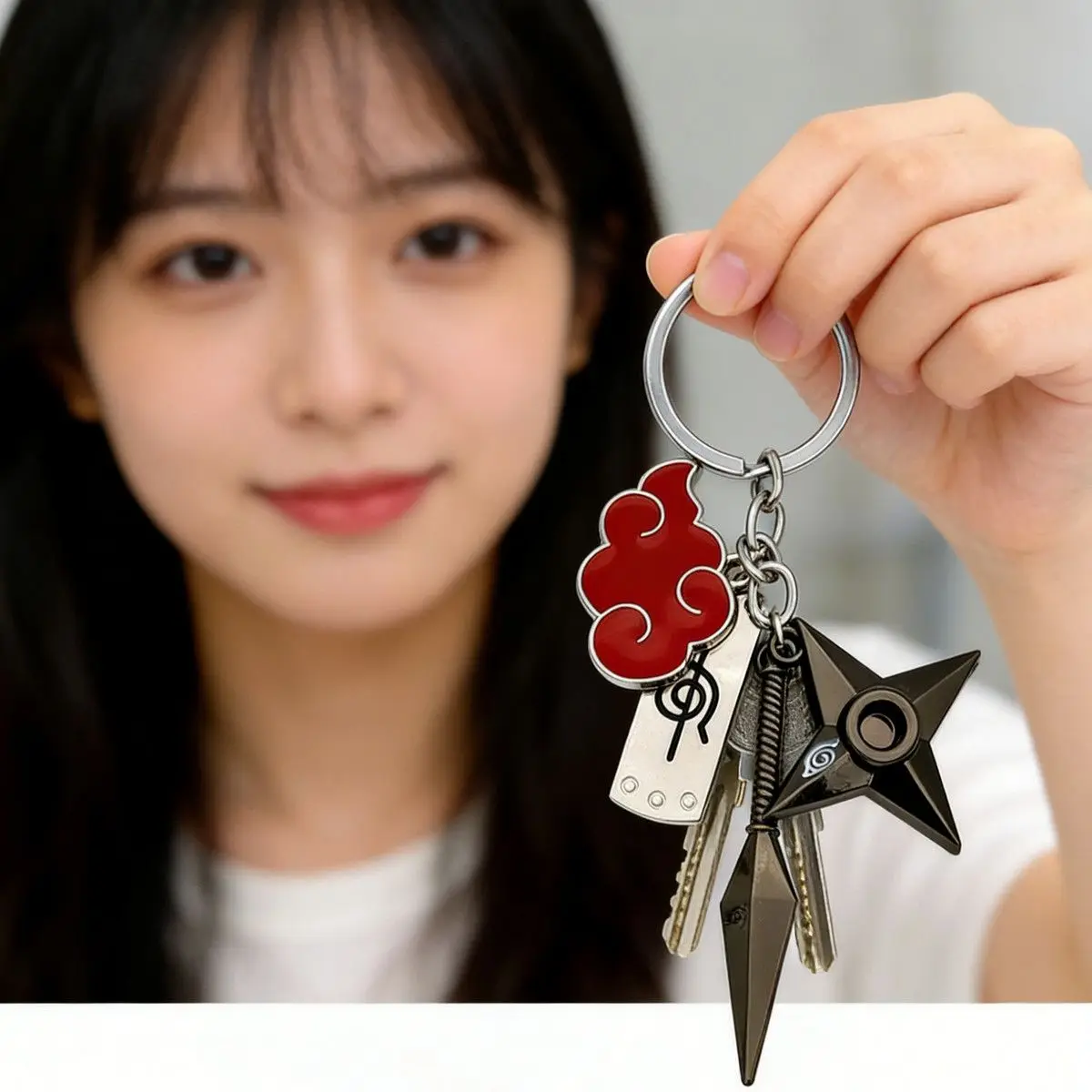 NARUTO Akatsuki Organization Cartoon Cute Metal Pendant Personalized Anime Backpack Pendant Anime Merchandise Wholesale