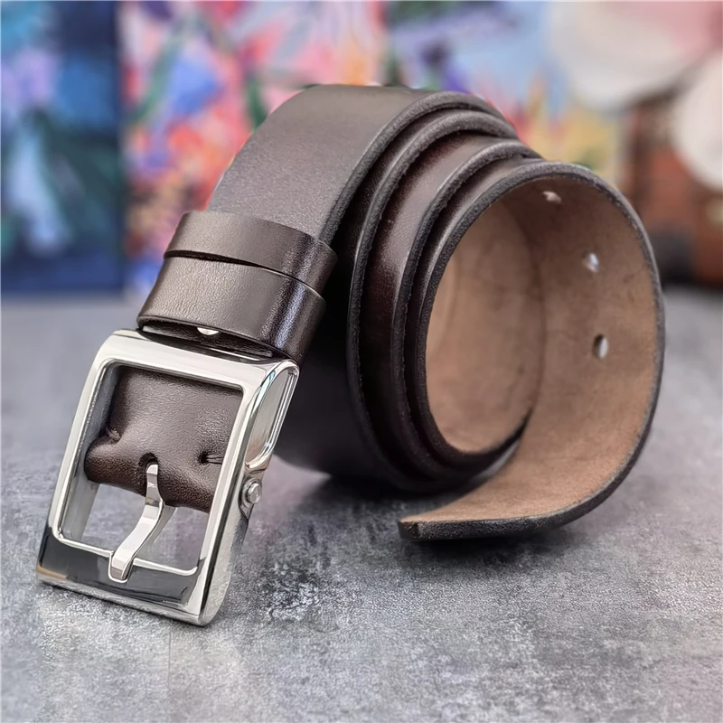 Luxury Stainless Steel Belt Buckle For Men Belt Leather Craft Clip Men Waist Western Belt Buckle 40mm Big Buckle Belt Man SK0015