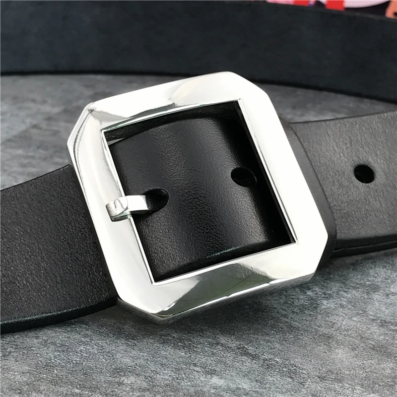 Luxury Stainless Steel Belt Buckle For Men Belt Leather Craft Clip Men Waist Western Belt Buckle 40mm Big Buckle Belt Man SK0015